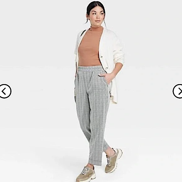 A New Day Women's High-Rise Slim Straight Fit Ankle Pull-On Pants Size Small - Picture 3 of 10